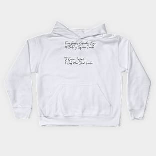 Letters to Half Moon Street Kids Hoodie